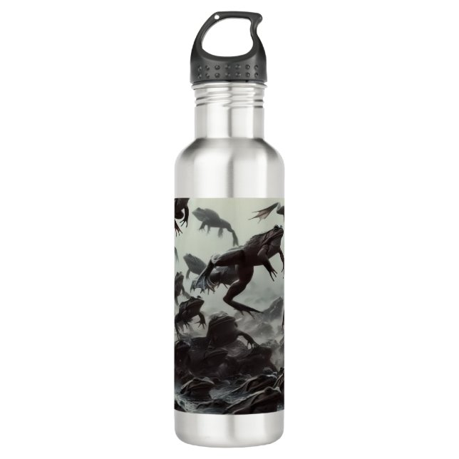 Frog Plague Stainless Steel Water Bottle (Front)