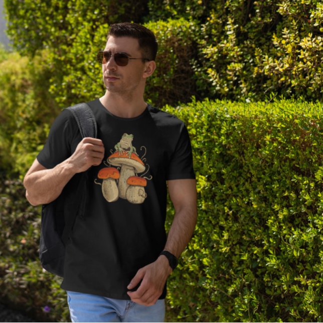 Frog Playing Banjo On Mushroom T-Shirt (Creator Uploaded)