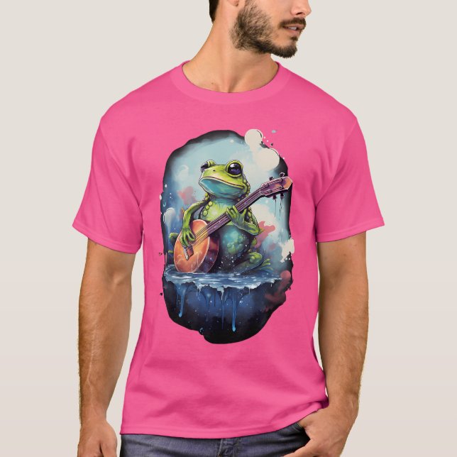 Frog Playing Banjo T-Shirt (Front)