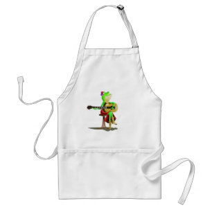 Frog Playing Guitar Adult Apron