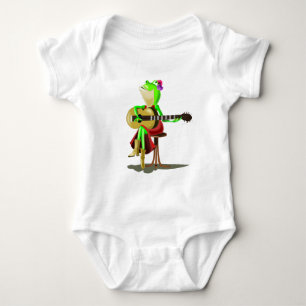 Frog Playing Guitar Baby Bodysuit