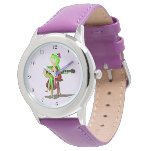 Frog Playing Guitar _ Choose Add Background Color Watch