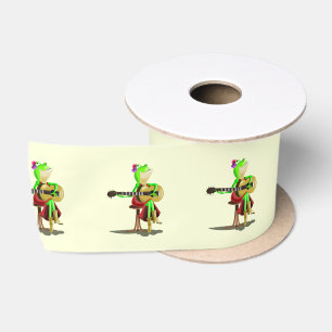 Frog Playing Guitar Ribbon Gift - Your Colors