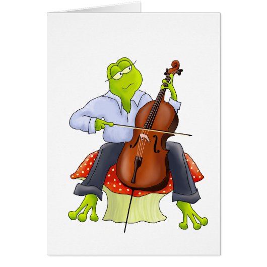 Frog Plays Cello Cards (Front)