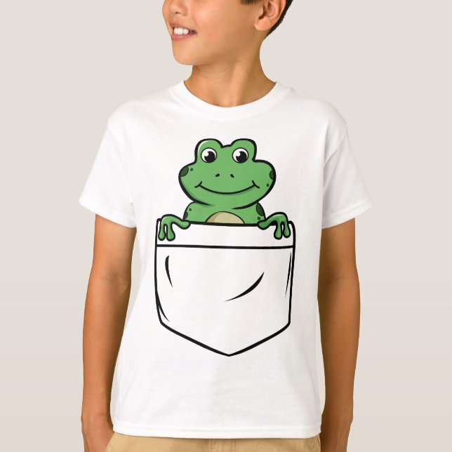 Frog-pocket-illustration T-Shirt (Front)