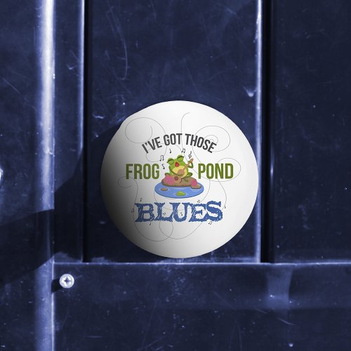 Frog Pond Blues Ceramic Knob