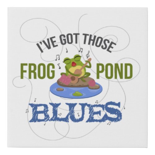 Frog Pond Blues Faux Canvas Print