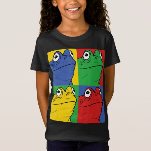 Frog pop art  _  amphibian  Cute gift T_Shirt