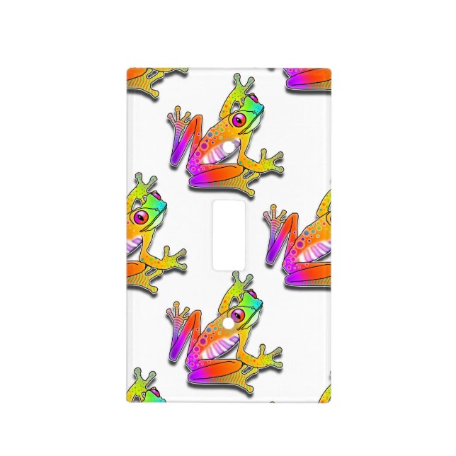 Frog Pop Art Light Switch Cover (Front)