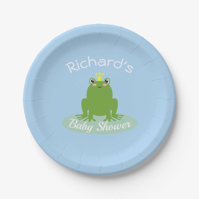 Frog Price Boys Paper Plates (Front)