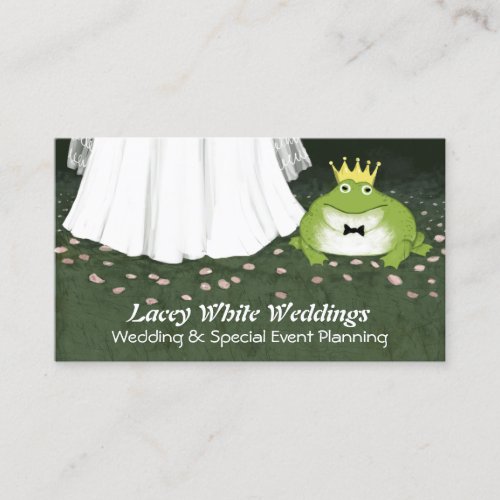 Frog Prince and Bride - Fairy Tale Wedding Business Card Templates