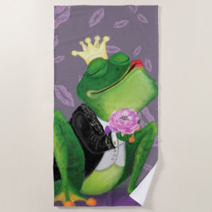 Frog Prince Beach Towel - Paintng
