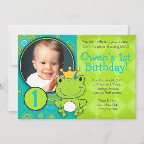 Frog Prince Birthday Invitations