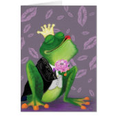 Frog Prince Card Kiss - Add Your Text / Name (Front)