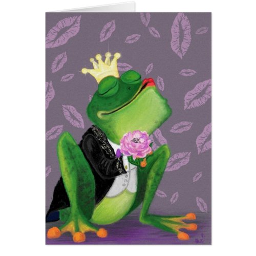 Frog Prince Card Kiss _ Add Your Text  Name