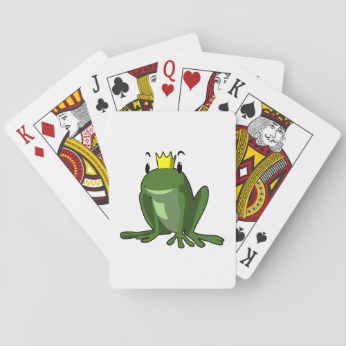 Frog prince cartoon poker cards