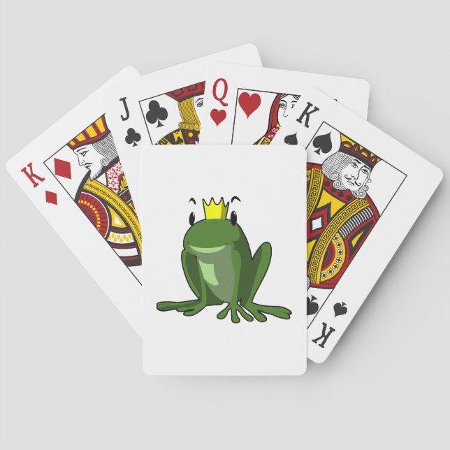 Frog prince cartoon poker cards (Back)