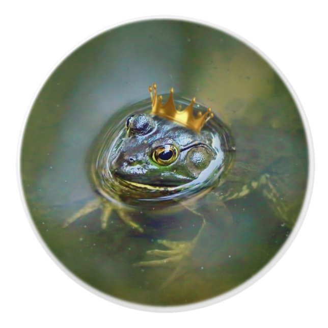 Frog Prince Ceramic Knob (Front)