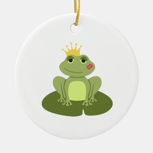 Frog Prince Ceramic Ornament