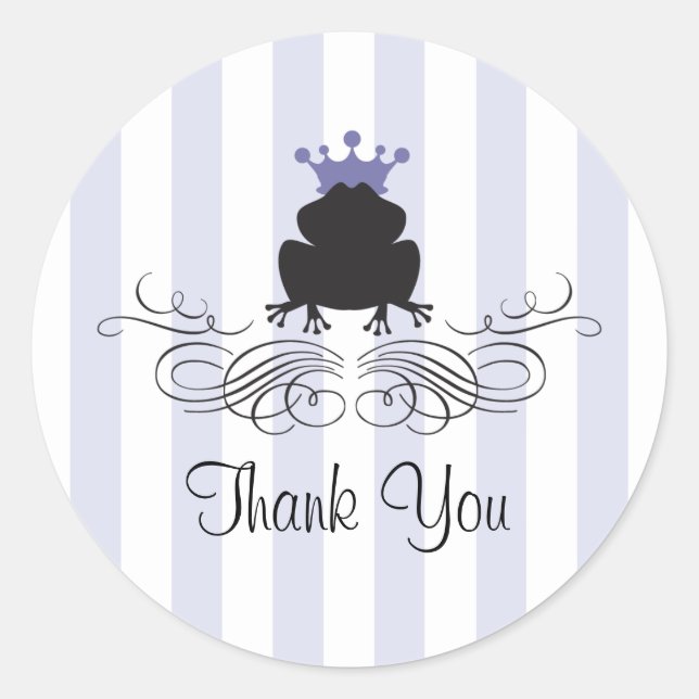 Frog Prince Charming Classic Round Sticker (Front)