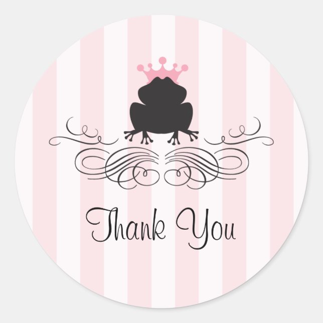 Frog Prince Charming Classic Round Sticker (Front)