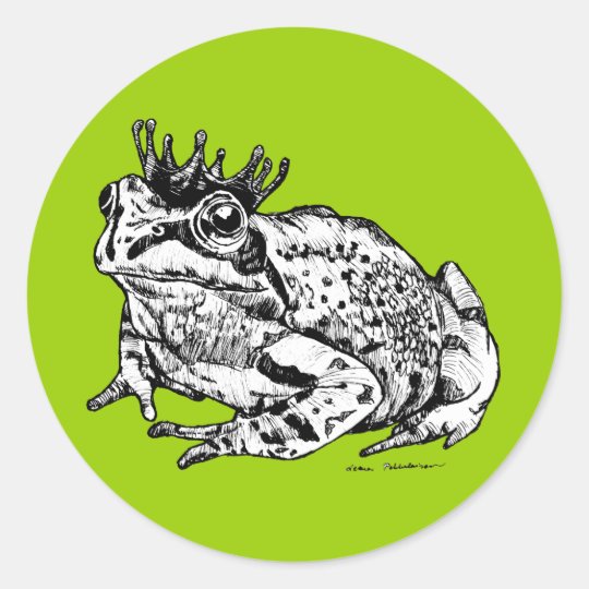 Frog Prince Classic Round Sticker