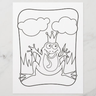 Frog Prince Coloring Book Page