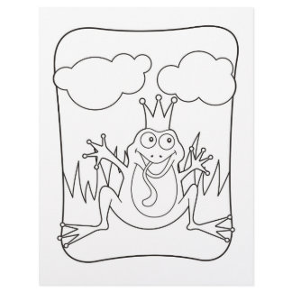 Frog Prince Coloring Book Page