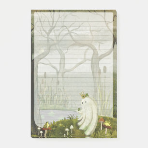 Frog Prince - Cute Ghost Lined Letter Writing Post-it Notes