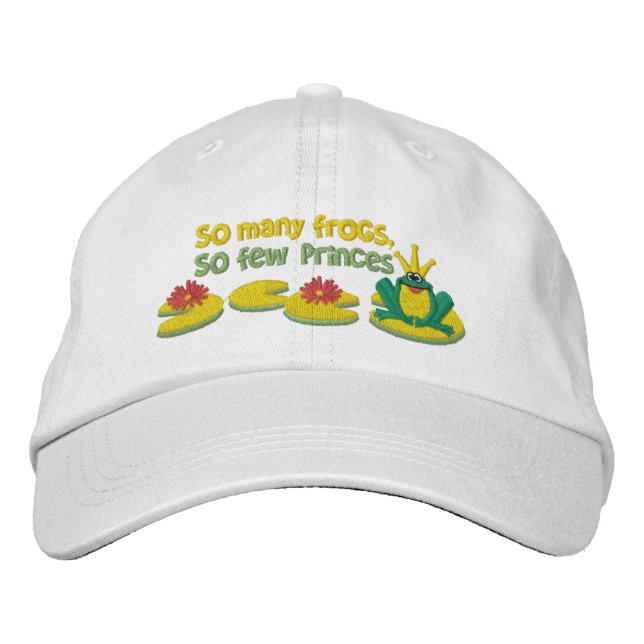 Frog Prince Embroidered Baseball Cap (Front)