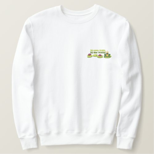 Frog Prince Embroidered Sweatshirt