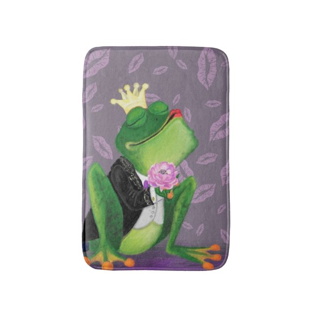 Frog Prince Funny Bath Mat (Front Vertical)