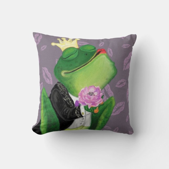 Frog Prince Funny Pillow (Front)