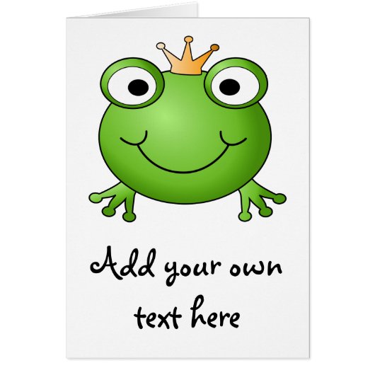 Frog Prince. Happy Frog. Cards (Front)