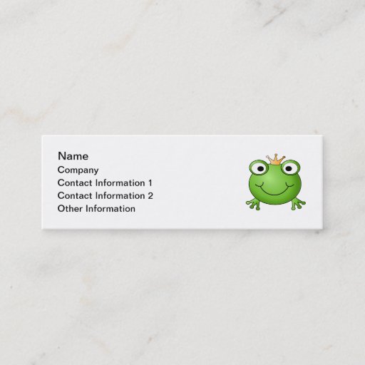 Customizable Frog Prince. Happy Frog. Business Cards