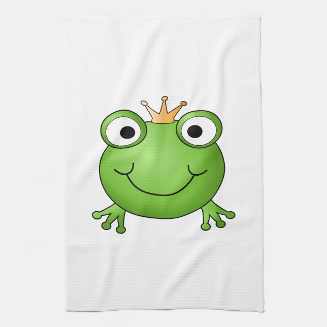 Frog Prince. Happy Frog. Towel (Vertical)