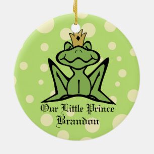 Frog Prince Keepsake Photo Ceramic Ornament
