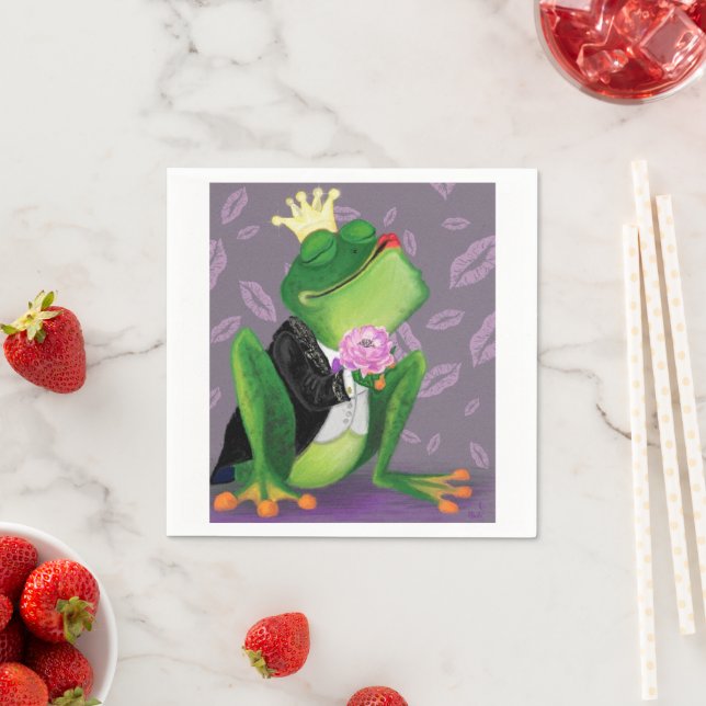 Frog Prince - Kiss - Funny Napkins (Insitu)