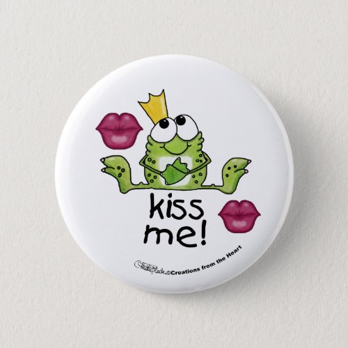 Frog Prince Kiss Me Button