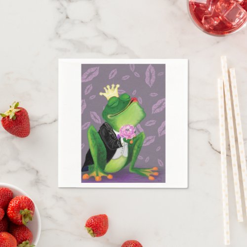 Frog Prince _ Kiss Me _ Funny  Napkins