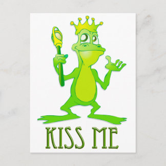 Frog Prince Kiss Me Postcard