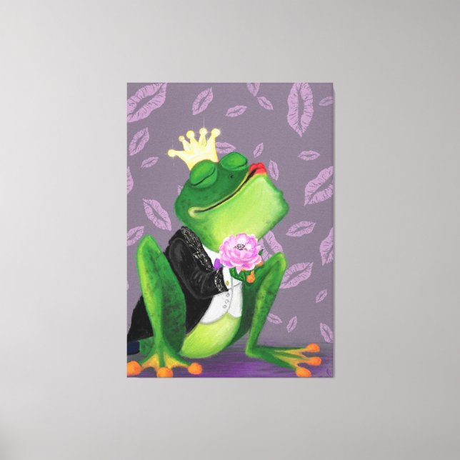 Frog Prince - Kissy Canvas Print (Front)