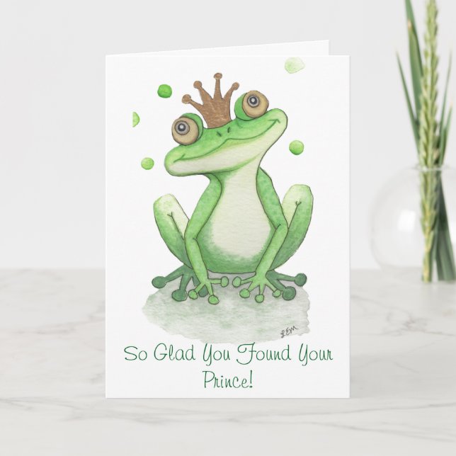 Frog Prince Letterpress Thank You Card (Front)