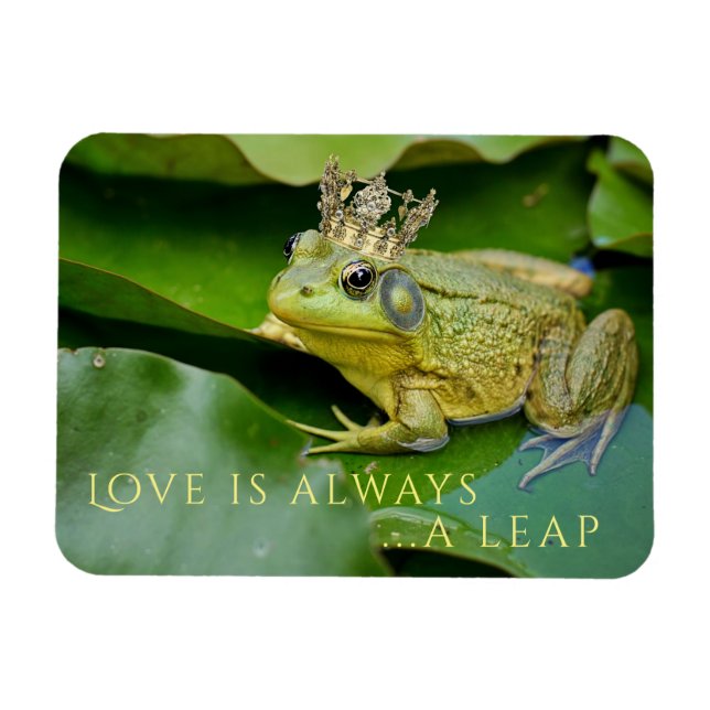 Frog Prince on Lily Pad Magnet (Horizontal)