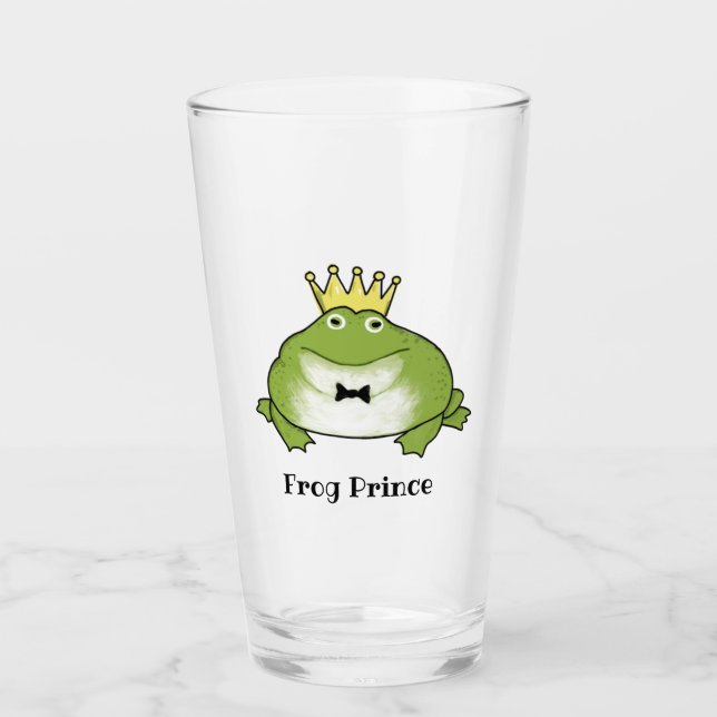 Frog Prince Personalized | Cute Fairy Tale Glass (Front)