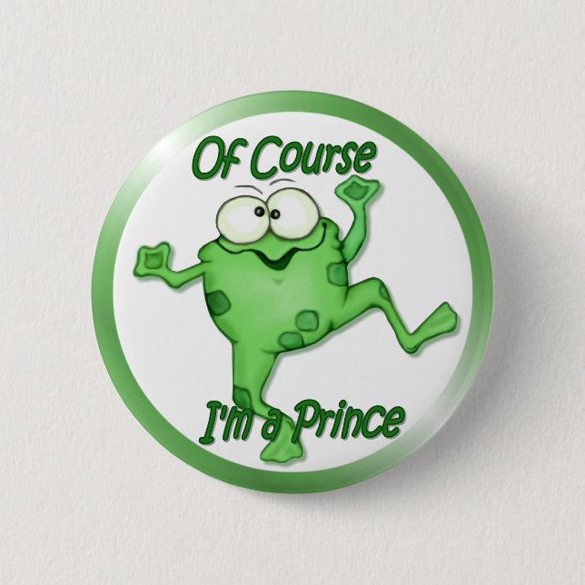 Frog Prince Pinback Button (Front)