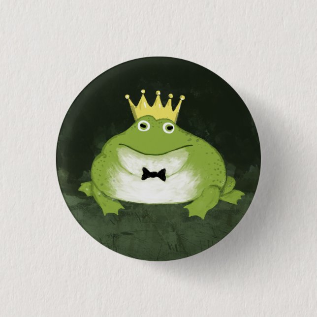 Frog Prince Pinback Button (Front)