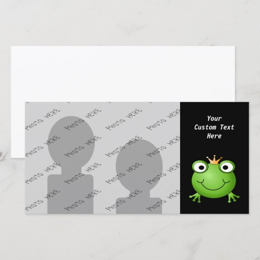 Frog Prince. Smiling Frog with a Crown. (Front/Back)