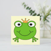 Frog Prince. Smiling Frog with a Crown. (Standing Front)