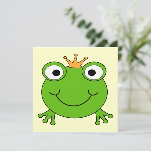 Frog Prince. Smiling Frog with a Crown. (Standing Front)